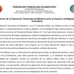 Posición de la Federación Venezolana de Maestros ante la situación del Magisterio Venezolano