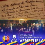 Efeméride: 5 de julio de 1811- Declaración de la Independencia de Venezuela
