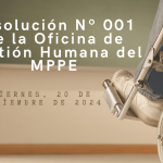 Último listado del beneficio de Pensión por Incapacidad al personal Docente, Administrativo y Obrero adscrito al MPPE.