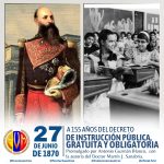 Efemérides: 155° Aniversario del Decreto de Instrucción Pública, Gratuita y Obligatoria