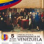 Efeméride: Firma de la Declaración de Independencia de Venezuela