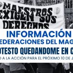 Federaciones del Magisterio convocan jornada de protesta nacional “Protesto quedándome en mi casa” para el 10 de junio