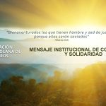 Mensaje Institucional de Condolencia y Solidaridad